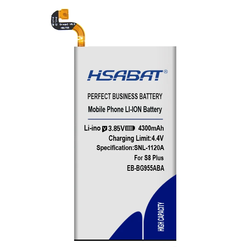 HSABAT EB-BG955ABA 4300 мА/ч, Батарея для samsung GALAXY S8+ G9550 S8 плюс S8Plus SM-G9 SM-G955 G955