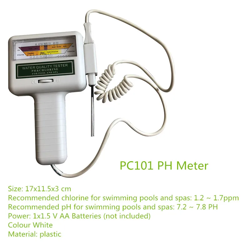 Измеритель хлора тестовый er PC-101 PH CL2 измеритель уровня тестовый монитор проверка воды ing Spa монитор для аквариума Анализатор качества 40% скидка