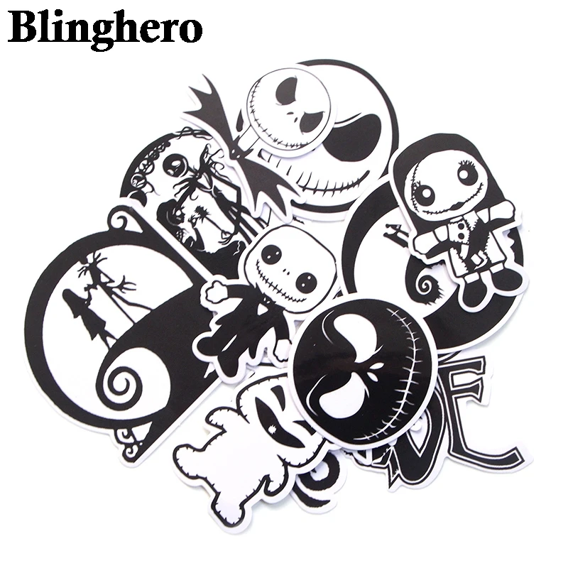 

CA65 The Nightmare Before Christmas DIY Skateboard Graffiti Laptop Badge Motorcycle Luggage Bags Accessories