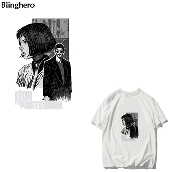 

20pcs/lot Blinghero Movie Leon Heat Transfer Patch Stickers Iron-On Transfers Vynil Thermal Patches Fashion Accessory BH0349