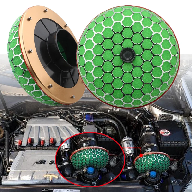 Green Sponge Air Filter for Cold Air Intake High Flow High Performance