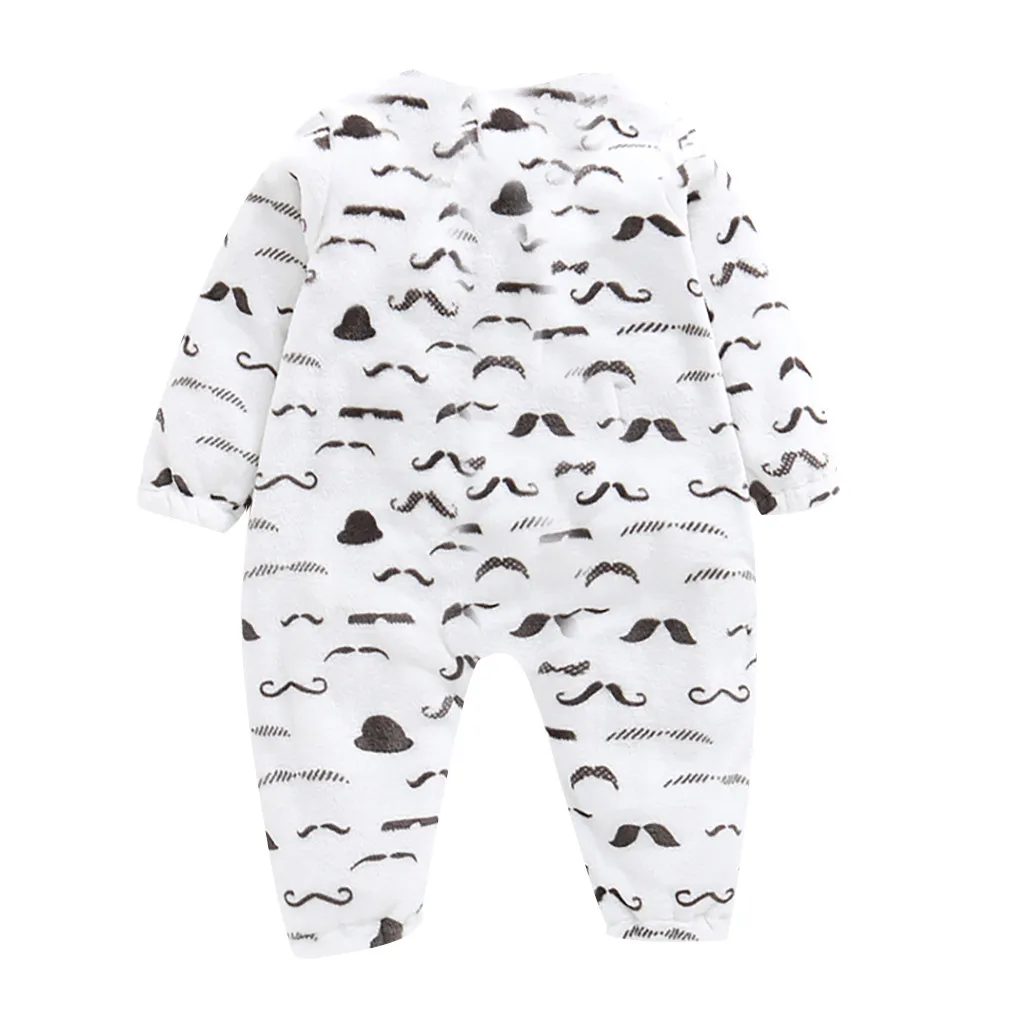 Толстый теплый фланелевый спальный мешок с принтом для маленьких мальчиков и девочек; комбинезон; костюмы для малышей; Kawaii; зимняя одежда для маленьких мальчиков; Новинка