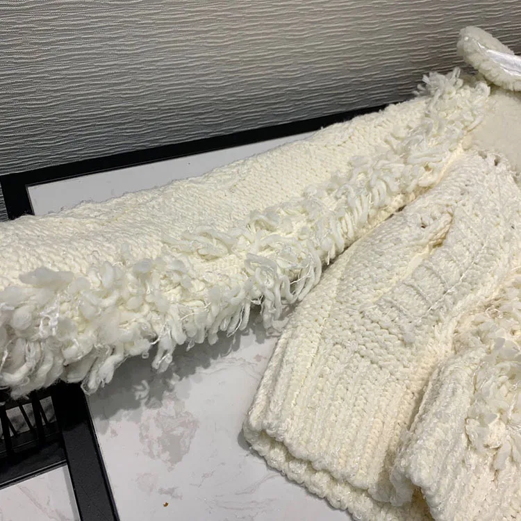 Ранняя осень женский модный шерстяной кардиган с кисточками по всему миру