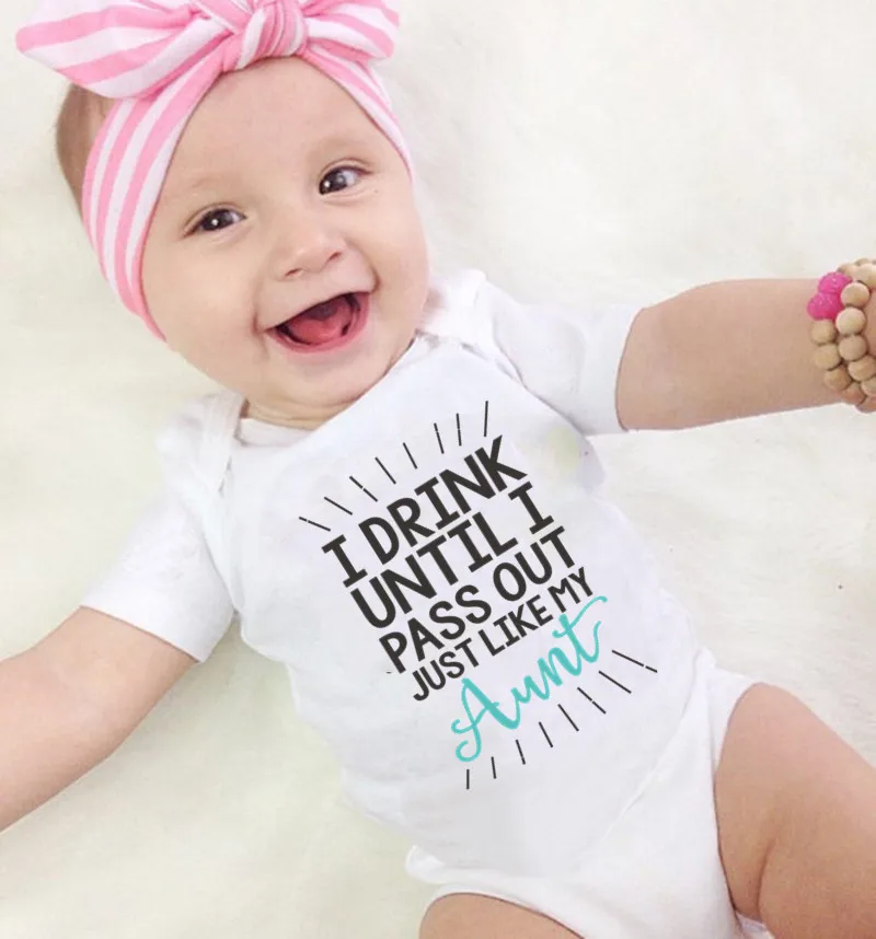 Funny Aunt Letters Print Baby Girl Bodysuit Newborn Baby Boy Clothes Cotton Short Sleeve Ropa De Bebe 0 18m Bodysuits Aliexpress