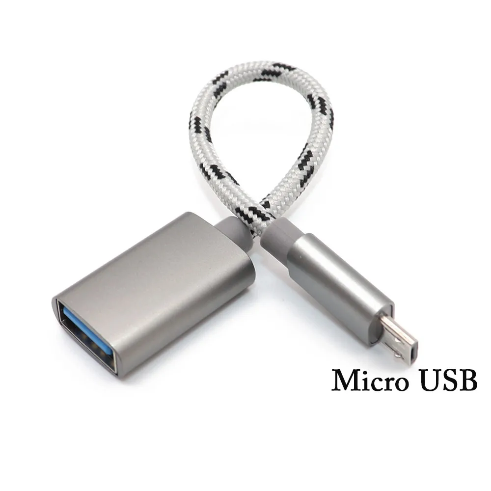 Micro USB OTG кабель type C OTG кабель для игр OTG адаптер для мобильного телефона игровая мышь разъем для клавиатуры для samsung для Xiaomi - Цвет: E