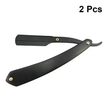 

Black Wooden Handle Chic Straight Barber Edge Steel Razors Shaving Knife Folding Men Vintage Straight Edge Razor without Blade