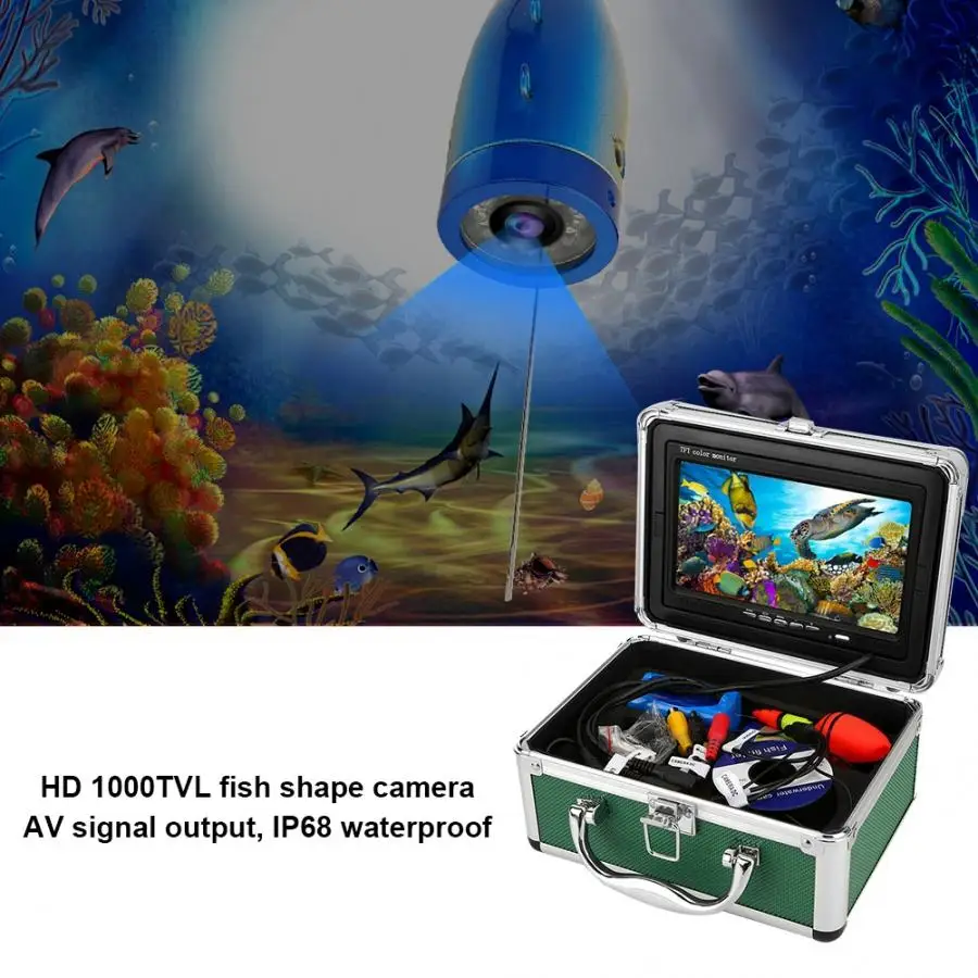 

Underwater Camera 7inch Monitor 1000TVL Underwater Fishing Video Camera Fish Finder with 20m Cable underwater fishing new