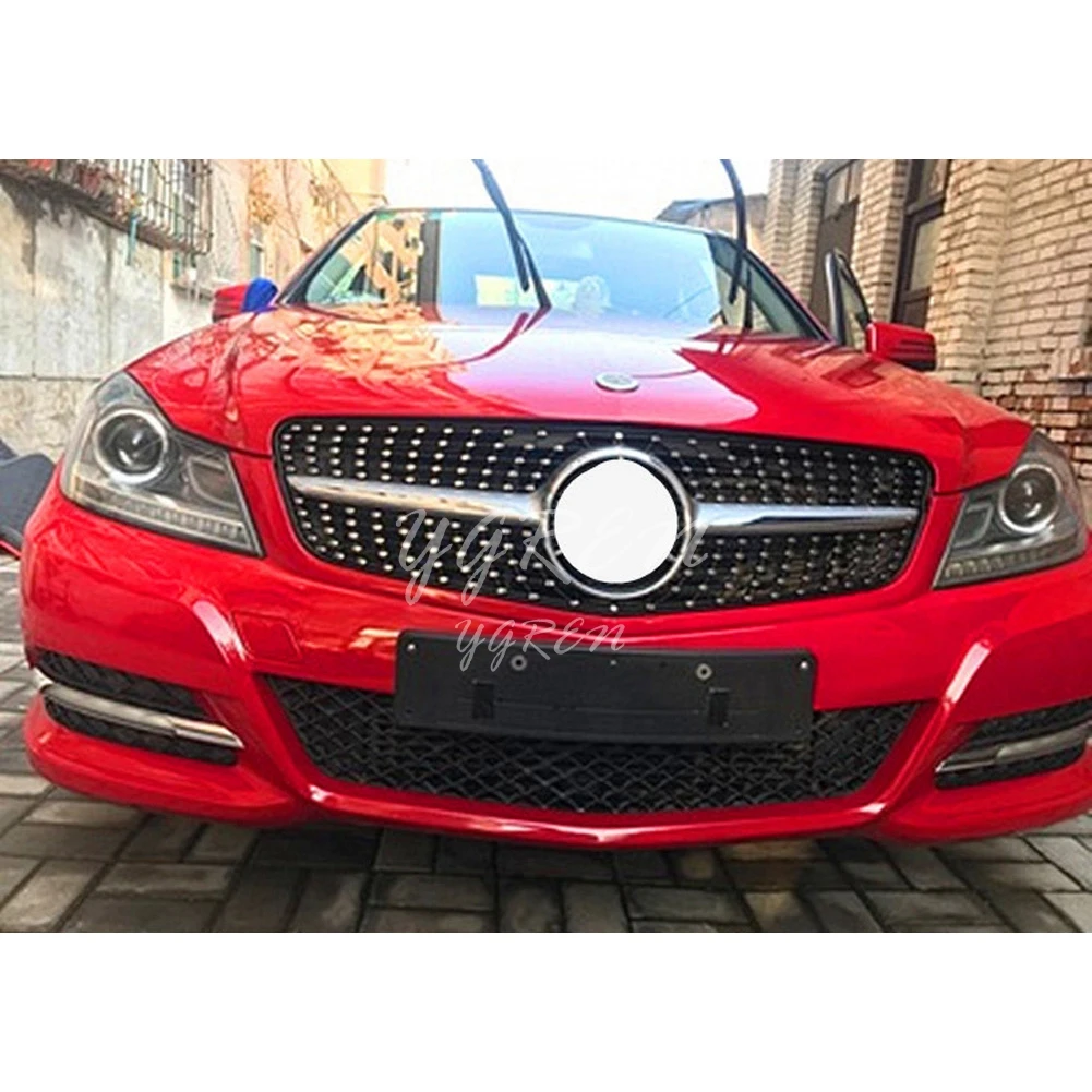 Автомобильная Алмазная Передняя решетка для Mercedes Benz C-CLASS W204 C180 C200 C300 2008