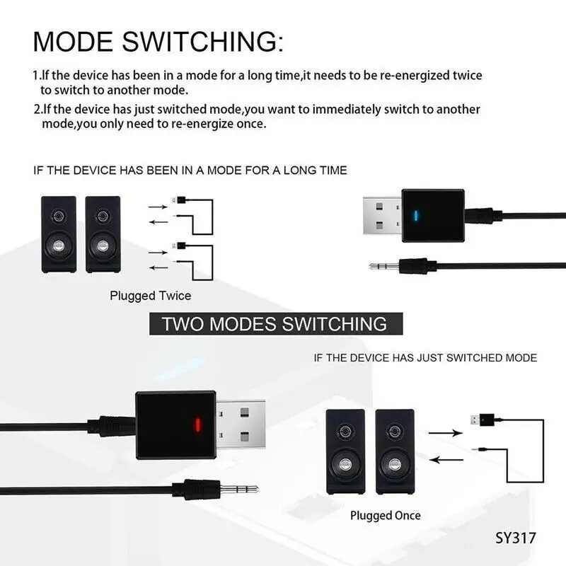 5,0 приемник передатчик мини стерео Bluetooth USB 3,5 мм разъем аудио 1 шт. Bluetooth для ТВ ПК автомобильный комплект беспроводной адаптер