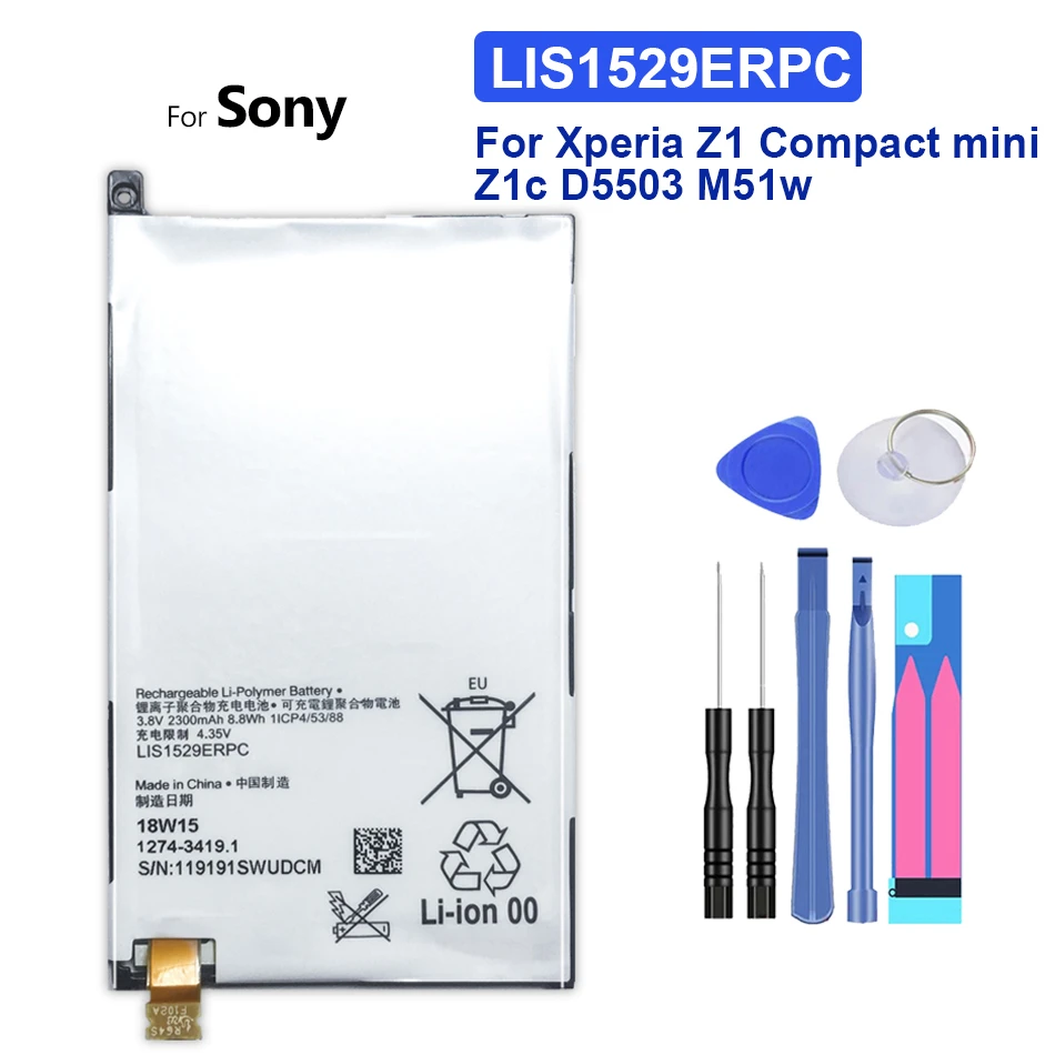 Batería Original para Sony Xperia Z1 Mini D5503 Z1 Compacto M51w 2300 mAh Z 1 Mini