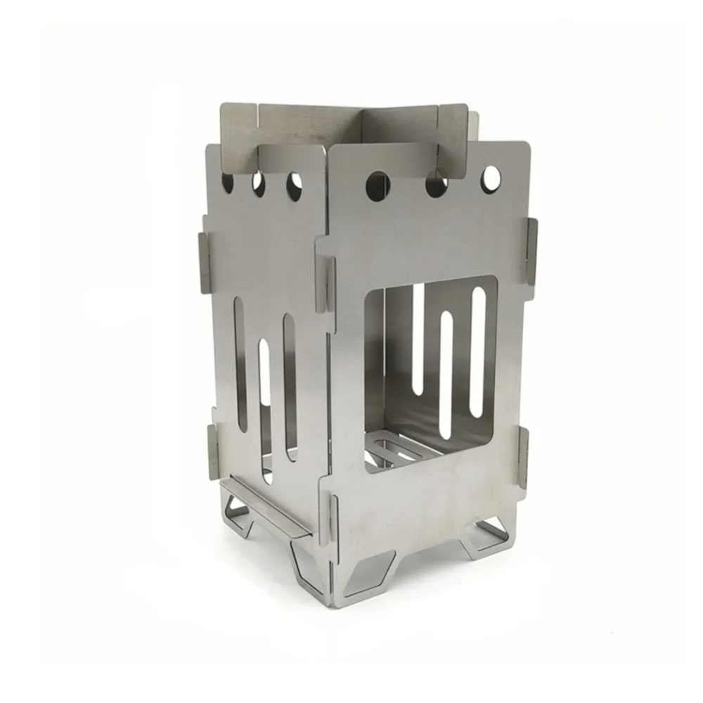 DIY Portable Wood Burning Camping Stove Lightweight Stainless Steel Backpacking Stove For Outdoor Cooking Camping Hiking