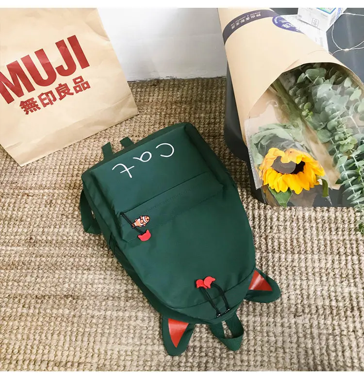 Аниме женский рюкзак Мультфильм Mochila для девочек мальчиков путешествия рюкзак милый кот печать сумка на плечо для подростков