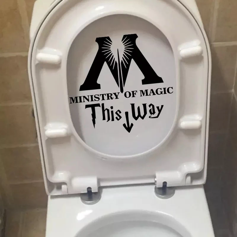 Description Picture 2 of itemMinistry Of Magic Bathroom Vinyl Wall Sticker Home Decor Toilet Decal Toilet Art Decoration DIY Stickers Y131