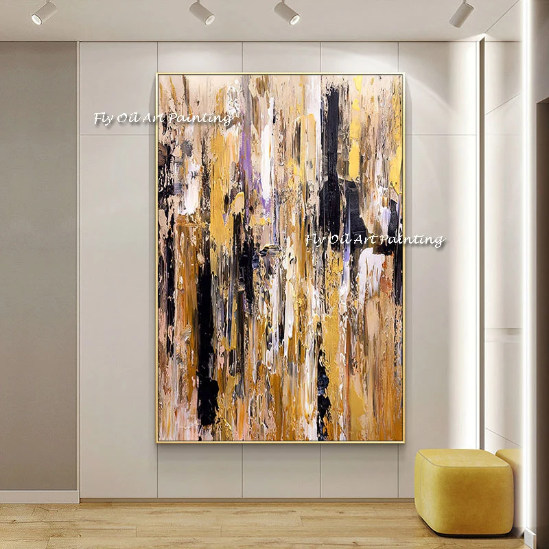 

brown landscape abstract 100% Hand Painted Abstract Oil Painting Artwork Canvas Wall Art For Livng Room Decoration Gift
