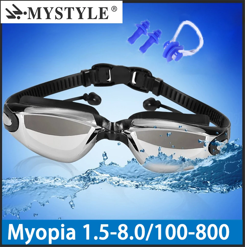 

Professional Swimming Goggles Myopia Men Women Anti-Fog Waterproof Silicone Arena Pool Swimming Glasses Diopter Sports Eyewear
