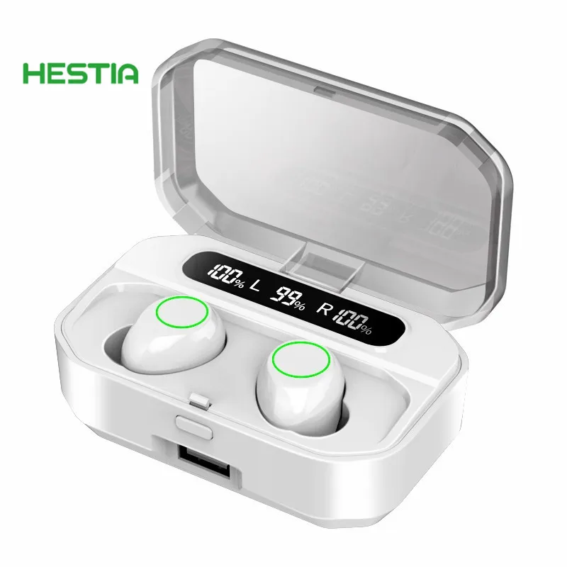 Wireless Earphones TWS Wireless Bluetooth 5 0 Headphones LED Display Waterproof Headphone 2600mAh Charging Case With Microphone