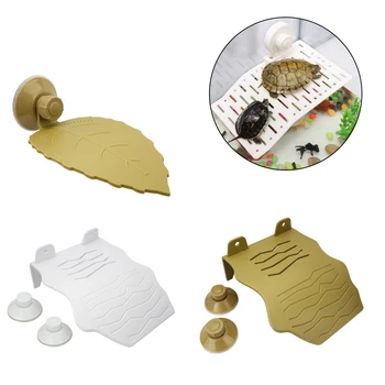 

Senzeal Leaf Shaped Plastic Turtle Terrace Fish Tank Aquarium Tortoise Platform Rest Landscaping