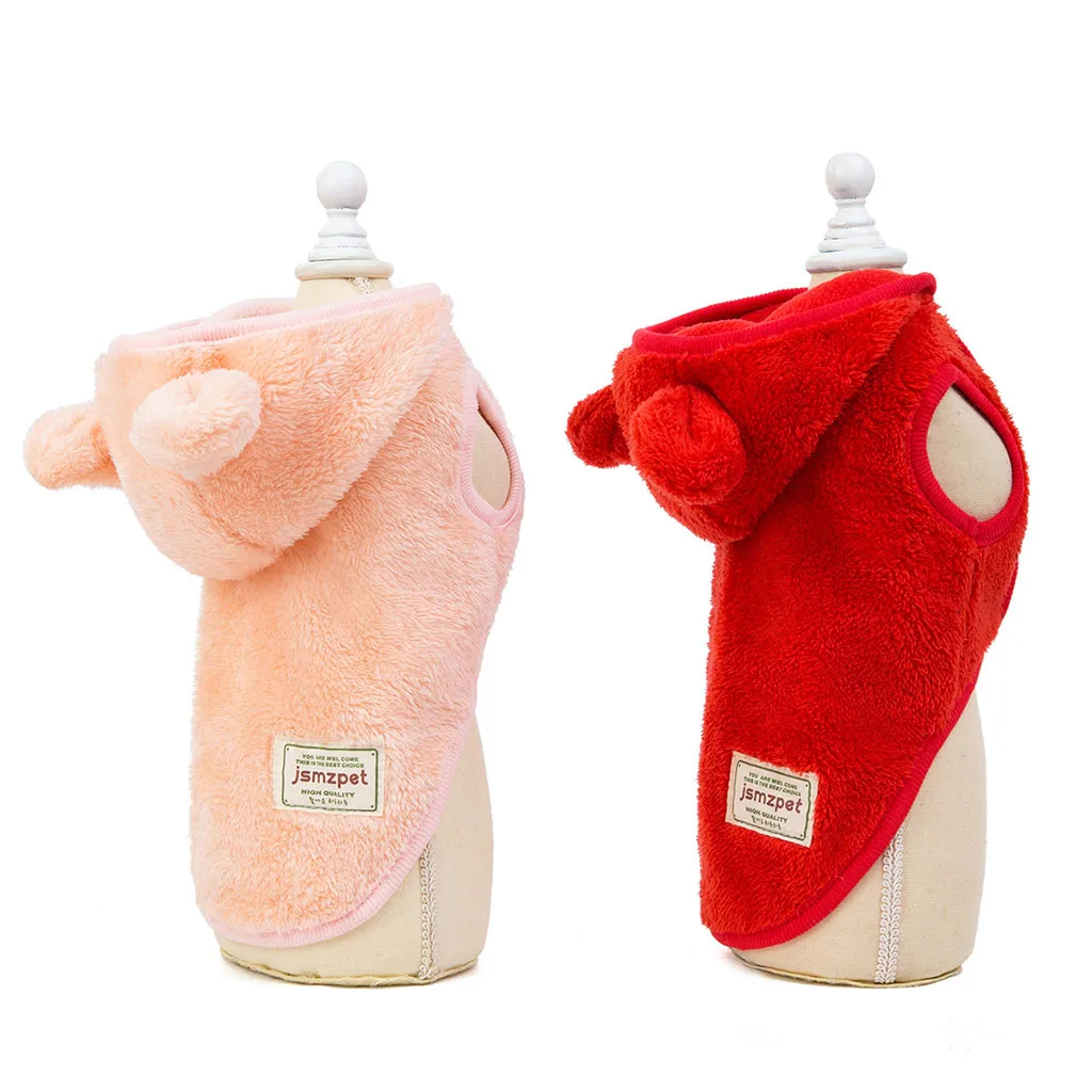 Pet Clothes Winter Rabbit Ears Hooded Coat Dog Costumes Pet Dog Cat Clothes Vest Shirt moletom masculino com capuz dog hoodies