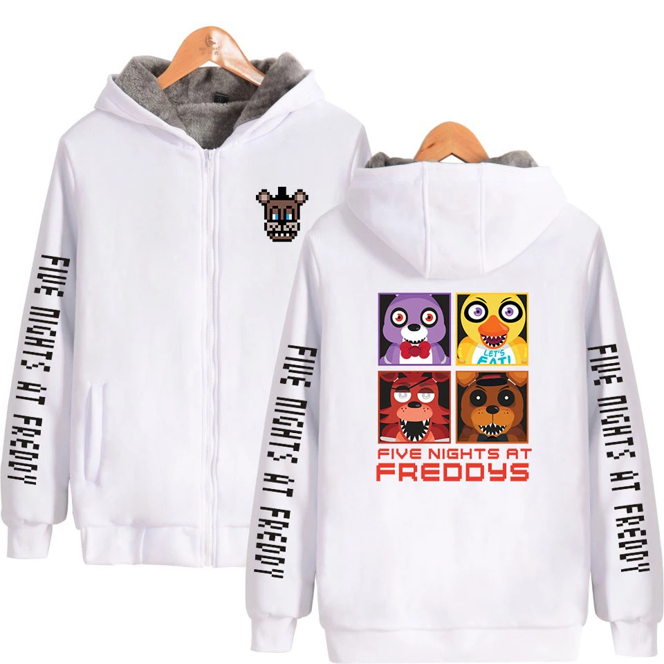 Толстовки Five Nights at Freddy толстовки с капюшоном на молнии с объемным рисунком и длинными рукавами модные повседневные теплые толстовки с капюшоном Five Nights at Freddy