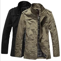 Spring and Autumn Men's Jacket Thin Large Size Men's Jacket in the Long trench coat Windbreaker Business Casual Top Spring and Autumn Men's Jacket Thin Large Size Men's Jacket in the Long trench coat Windbreaker Business Casual Top