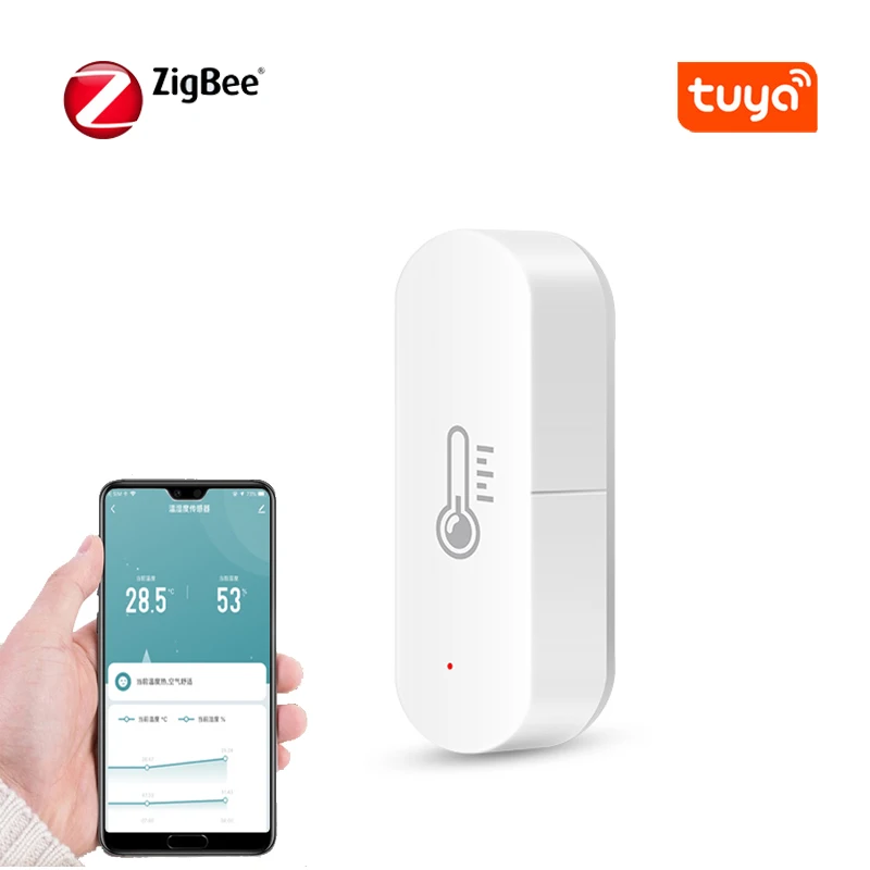Смарт-датчик температуры и влажности Tuya Smart ZigBee 3 0 с приложением Life | Безопасность