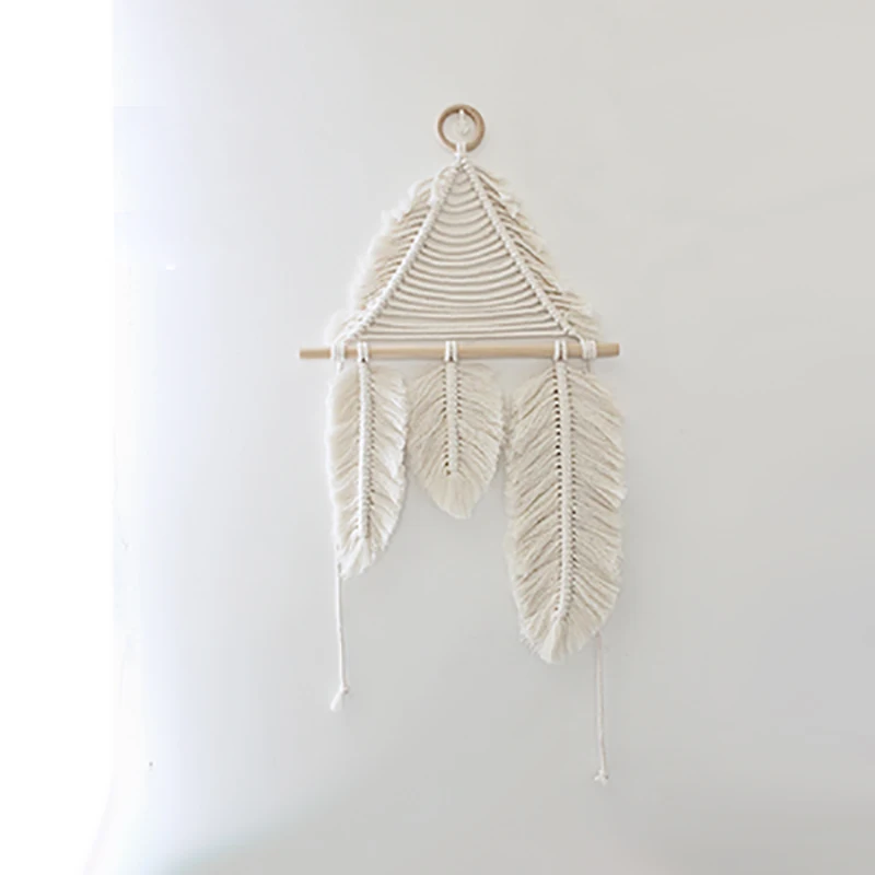 B Bihemian Macrame настенный ручной тканый гобелен Ins перо Североевропейский и американский стиль для декорирования жилых помещений - Цвет: B