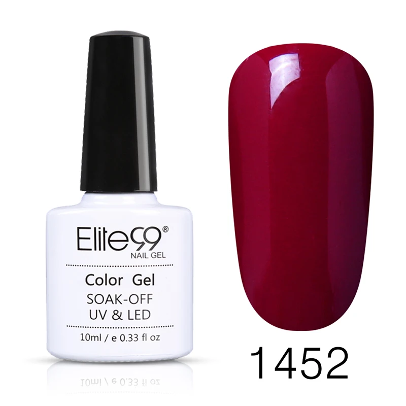 Elite99 Soak Off 10ml Pure Color UV Gel Nail Polish Vernis Semi Permanent Nail UV Polish Hybrid Varnish Nail Art Manicure Nails - Цвет: P-G1452