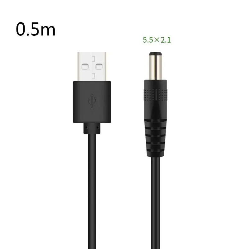 

USB to DC Port Charging Cable Cord DC/5.5x2.1 5.5x2.5 3.5x1.35 4.0x1.7 2.5x0.7 Dropshipping