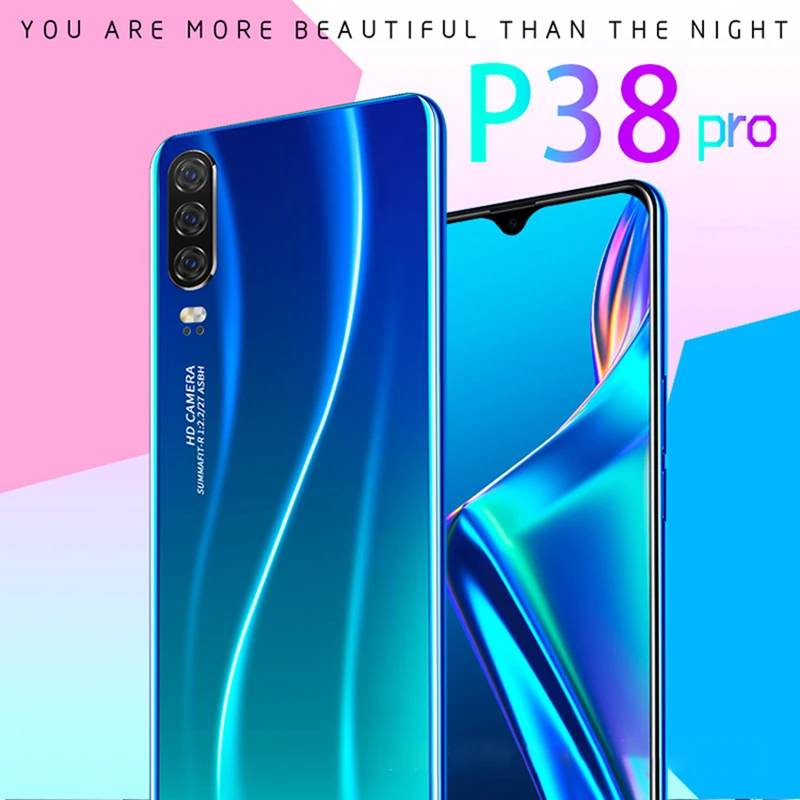 Smartphone Quad Core Android 4080mAh Cellphone 8GB+128GB Screen Triple camera 3G Mobile Phone free shipping Face ID