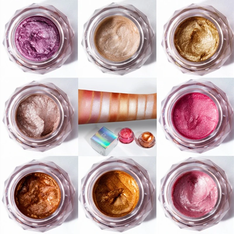 8-color liquid highlighter jelly face body high gloss eye shadow gel cream flash glitter onion texture mermaid TSLM1 |