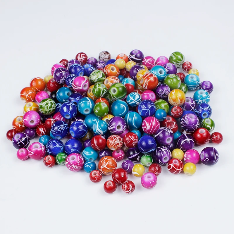 Бусины круглые для изготовления ювелирных изделий 8/10/12 мм 20-300 шт./лот | Украшения