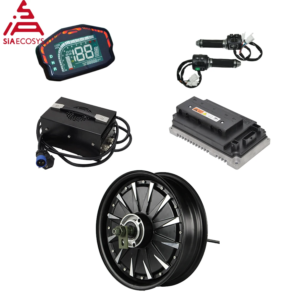 SiAECOSYS QSMOTOR 3000W 72V 80kph 12x3 5 дюймов мотор-концентратор с контроллером EM100SP и