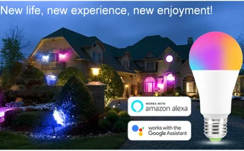 

Konke Smart US Standard WiFi Smart Light Bulb E26 Work with Alexa/Google Home multicoloured Bulb