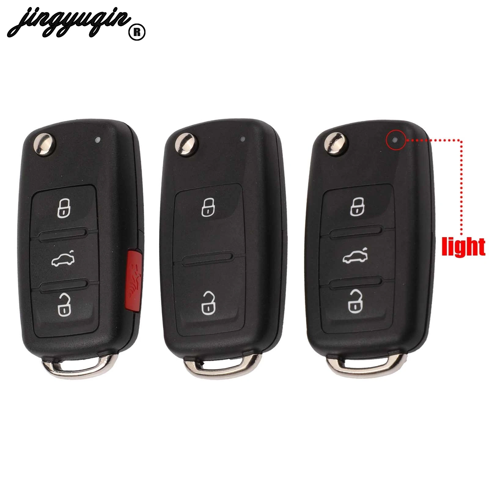Jingyuqin автоматический откидной чехол для ключей VW Golf Seat VOLKSWAGEN Polo Passat B5 Tiguan Skoda 2/3/4
