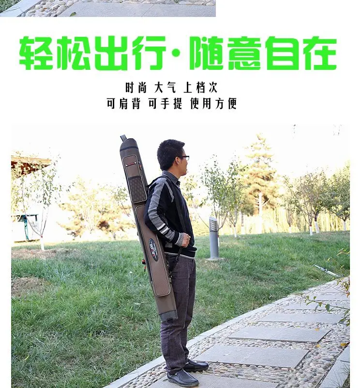 

New Style 1.25 M Fishing Bag Double Layer Waterproof Fishing Rod Bag Angling Bag Fish Basket with Stand Double Layer Fishing