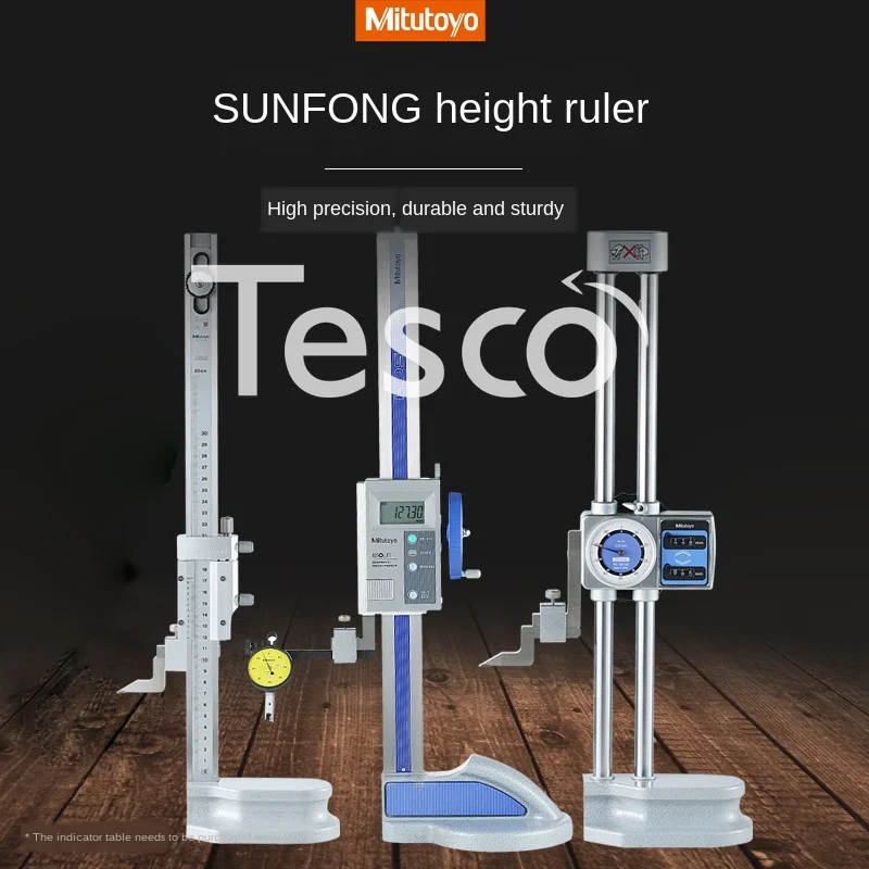 

Digital display height ruler double column 192-613 with table 614 cursor 130 measuring instrument 131/570-302