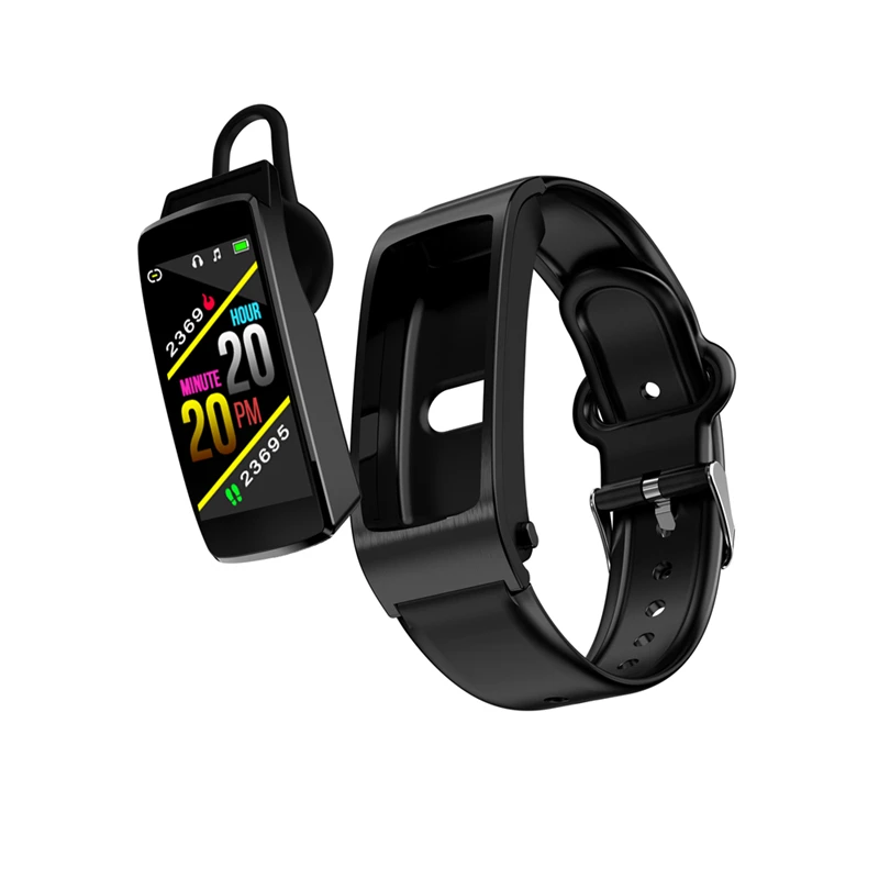 

Bakeey K11 bluetooth Earphone Wristband Voice Control Heart Rate 10 Sports Mode WhatsApp Alarm Reminder MIC Smart Watch Bracelet