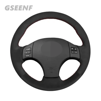 

Car Steering Wheel Cover For Lexus IS IS250C IS250 IS300 IS300C IS350 IS350C F SPORT Black Hand-stitched Suede