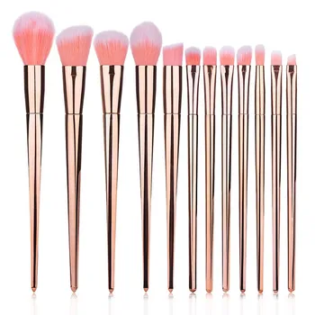 

2020 New 12Pcs Rose Gold Makeup Brushes Set Powder Foundation Eye Shadow Blush Eyebrow Cosmetics Beauty Make Up Brush Tool Kits