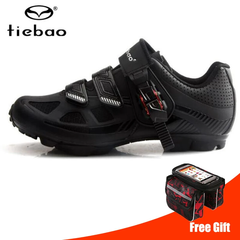 B1652 add bag Tiebao велосипедная обувь sapatilha ciclismo MTB SPD набор педалей для велосипеда мужские самозакрывающиеся дышащие кроссовки для горного велосипеда - Цвет: B1652 add bag