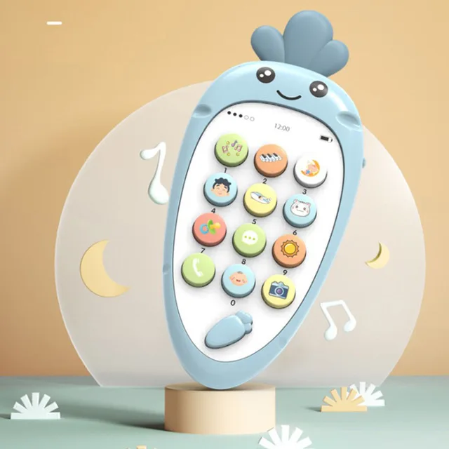 Electronic Toy Cartoon Phone Kid Mobile Phone Cellphone Telephone Educational Learning Toys Music Baby Infant Teether Phone Kid Gift Mall