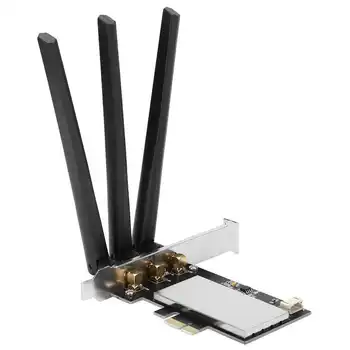 

Solar battery PCI-E Converter Adapter Card W/3 WiFi Card Antenna for Bcm94360CSAX Bcm943602CS Bcm94331CSAX WLAN