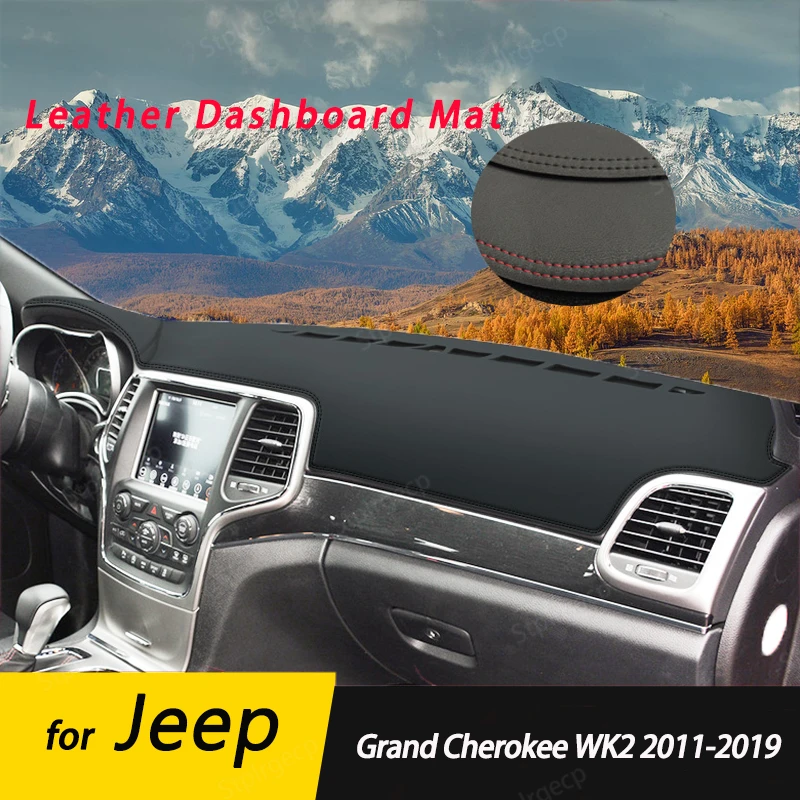 for Jeep Grand Cherokee WK2 20112019 Leather AntiSlip Mat Dashboard