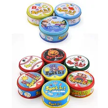 Портативные настольные игры с быстрым наблюдением для семьи SPOT IT metal box английская версия для семейных мероприятий Вечерние