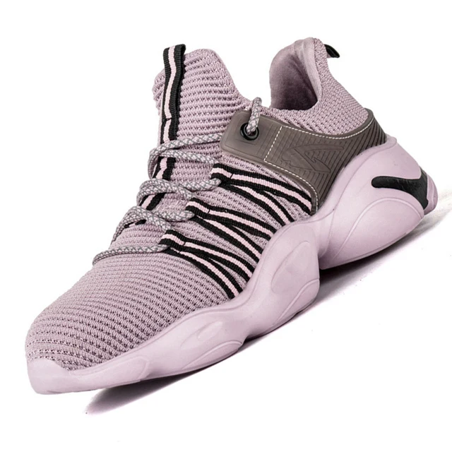 Fashion Safety Shoes Woman Work Boots Puncture-Proof Work Sneakers Woman Safety Boots Steel Toe Shoes Work Shoes Female Footwear Safety Work Shoes