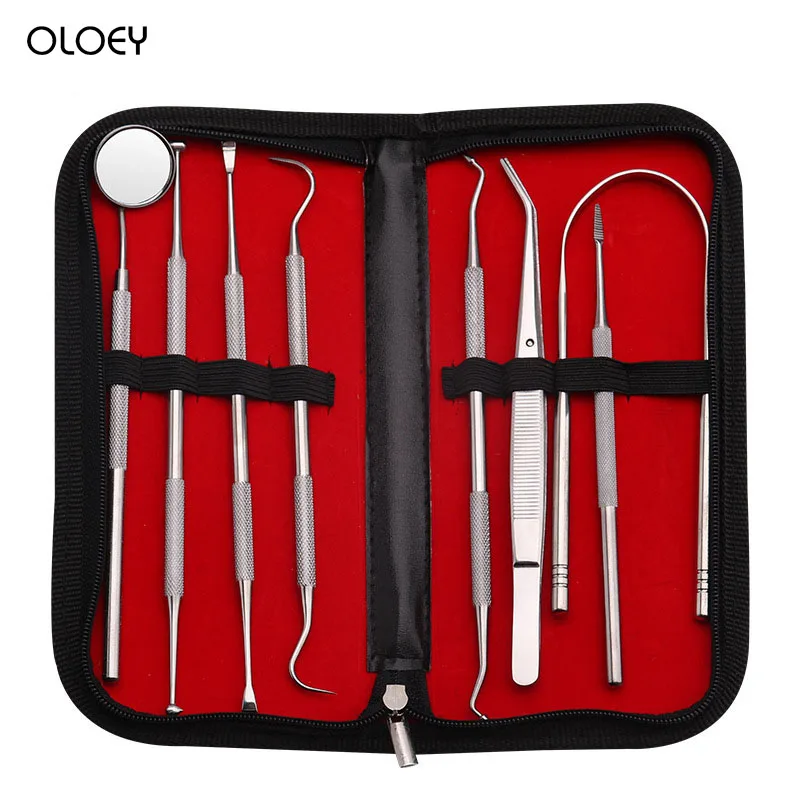

Hand Tools for Tooth Scraper Kit Stainless Toothpastes Dental Tool Dentist Instruments Probe Oral Care Dental Tool Mouth Mirror.