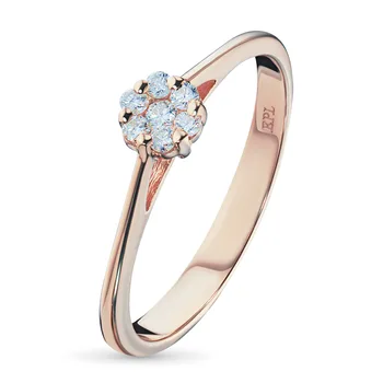 

A ring of red gold with diamonds e0201kts10134800