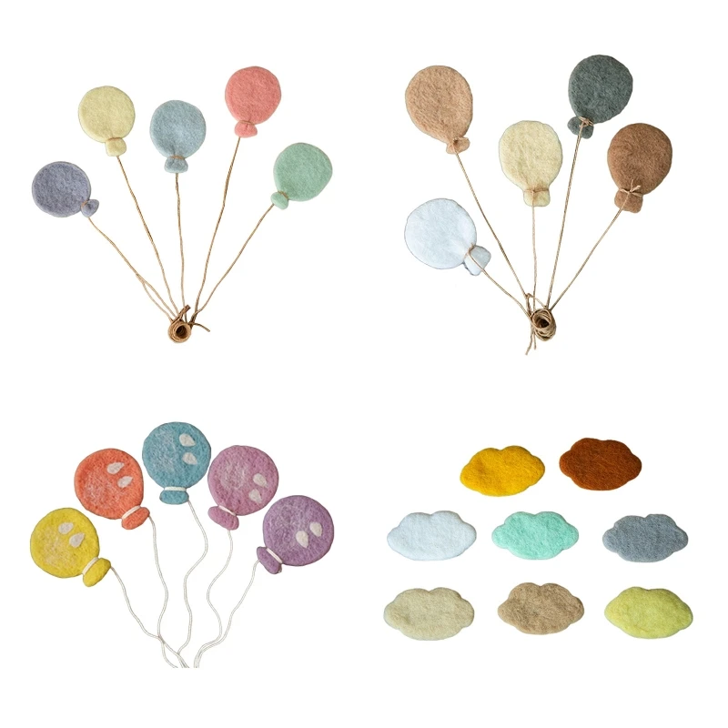 

Baby Wool Felt Balloon/Cloud Decorations Newborn Photography Infant Photo Props
