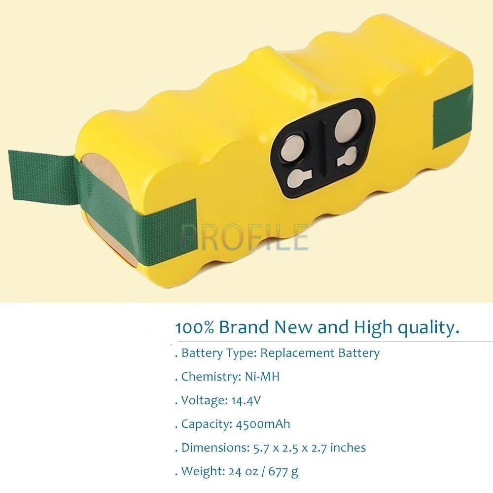 8000mah High Capacity 14.4v Battery For Irobot Roomba Sweeping Robot Vacuum Cleaner 500 540 550 620 600 650 700 780 790 870 900