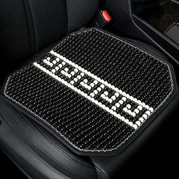 

Front Car Seat Cover Massage Seat Cushion Wooden Beats Car Mat Summer Cooler Pad Car Protector Common Fit Accessories